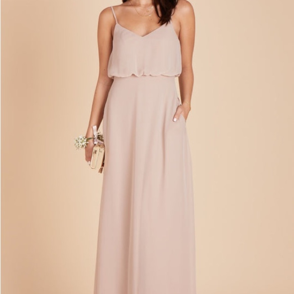 Birdy Grey size medium bridesmaid taupe light pink dress - Picture 2 of 11